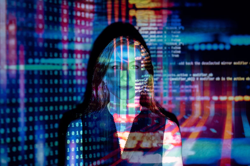 Woman and code