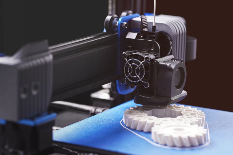 Black FDM 3D printer gears
