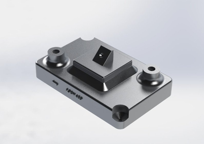 Illustration of machined aluminum part