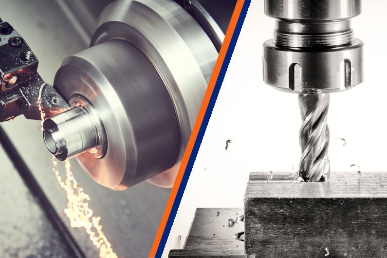 CNC turning vs CNC milling