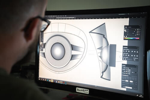 CAD Model on computer screen