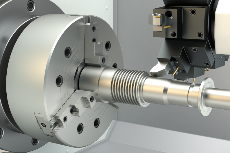 CNC turning center 3D graphic