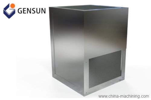 Rendering of a CNC machined part with powder coated finishing