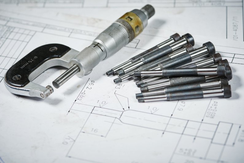 Micrometer print drawing
