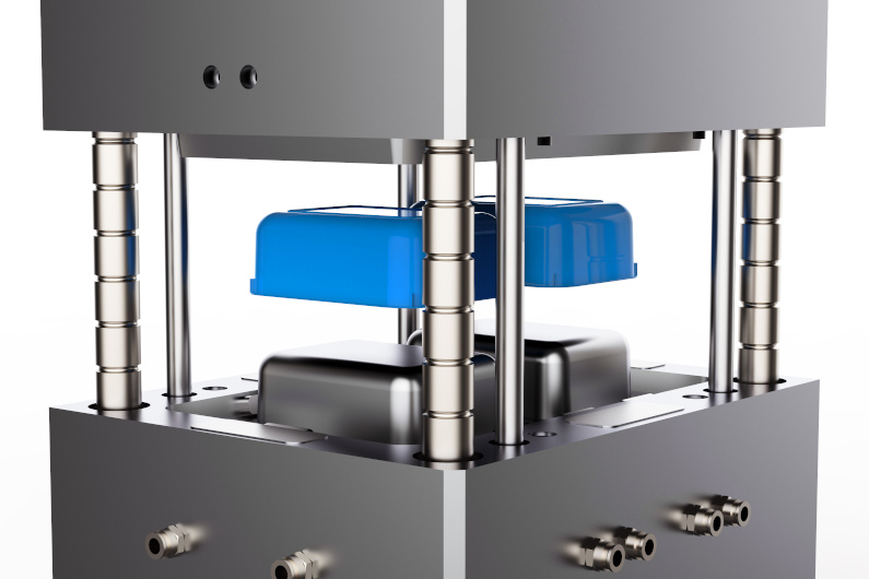 plastic injection molding illustration